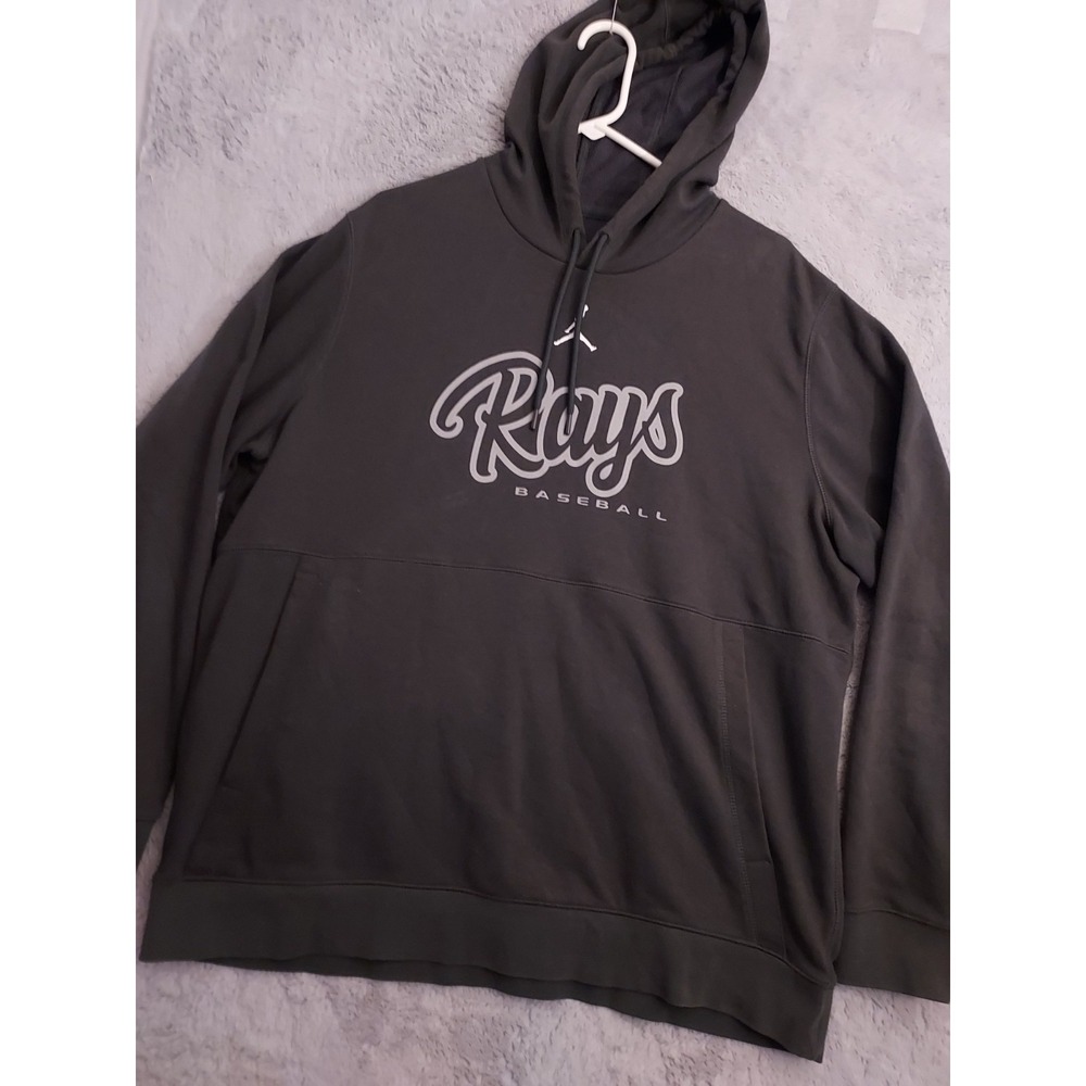 Tampa Bay Rays Hoodie Mens Extra Large‎ Jordan Nike Jumpman Gray Drawstring MLB